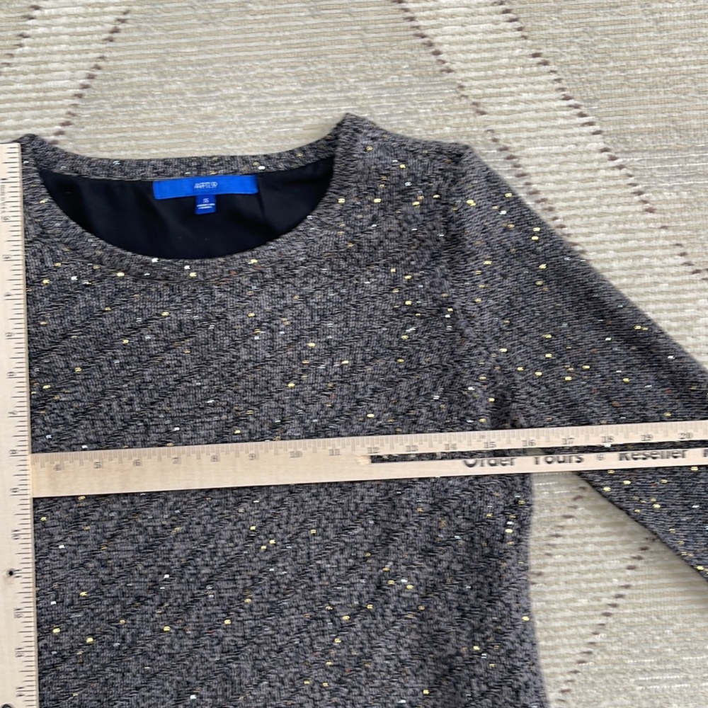 Apt.9 Gray Sequin Asymmetrical Sweater - Small - Picture 9 of 11